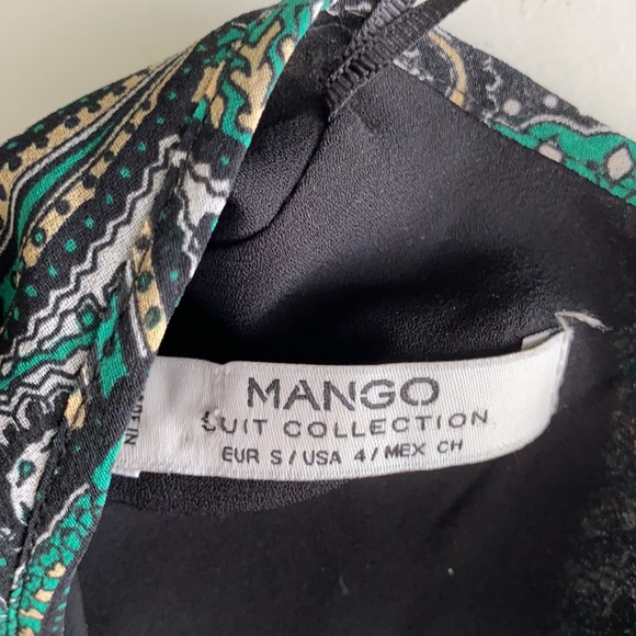 Mango green/black dress - Picture 5 of 6